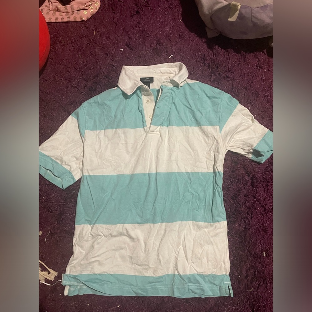 striped polo shirt